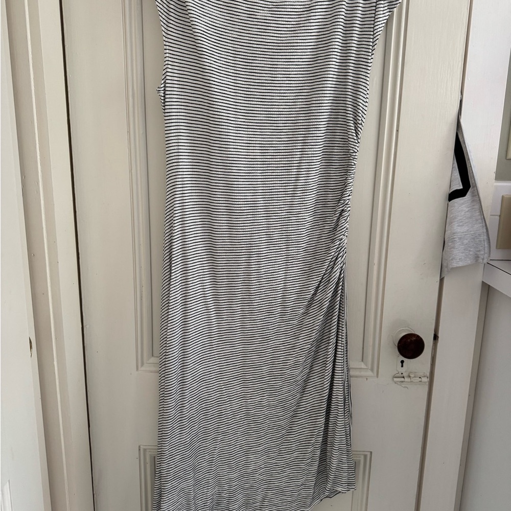 Max Studio Black and White Striped Dress